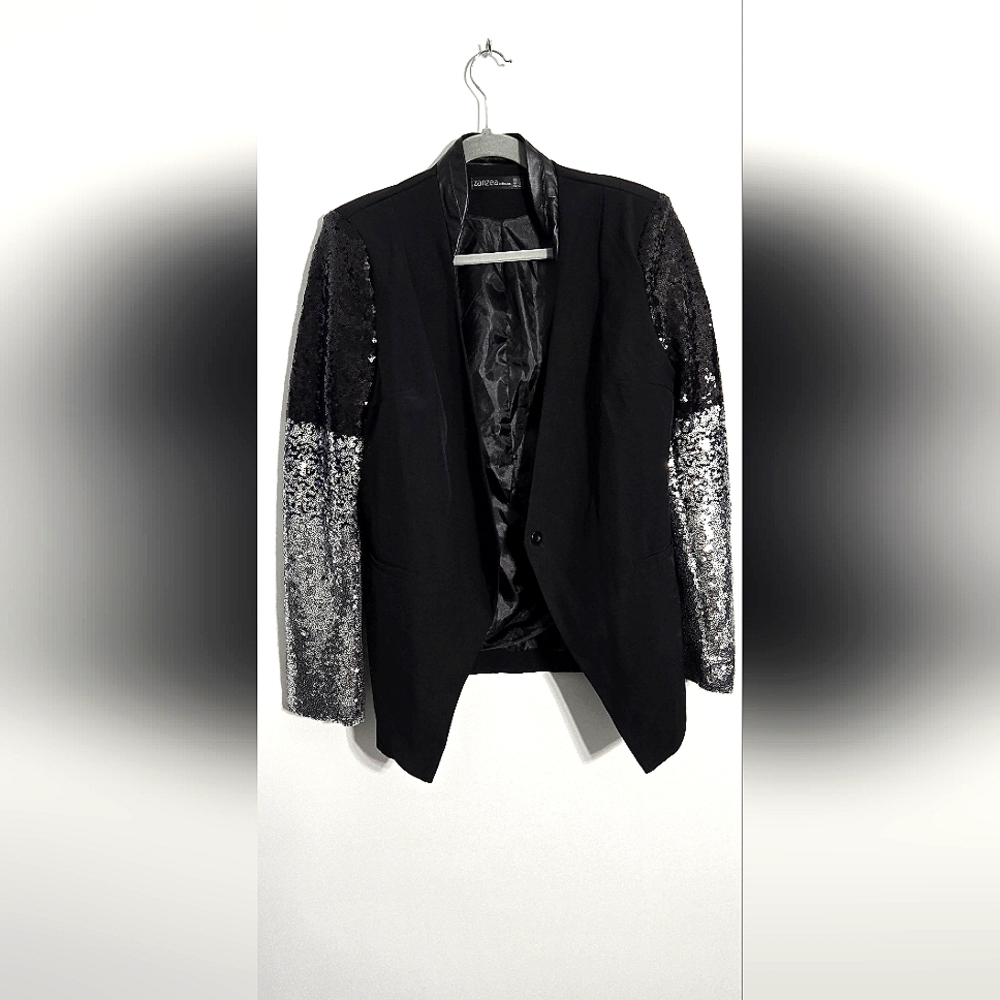 Zanzea Sequin-Sleeved Blazer, US SZ 10